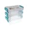 John Bead 4.5" Joy Filled Clear & Turquoise Stackable Containers With Lids